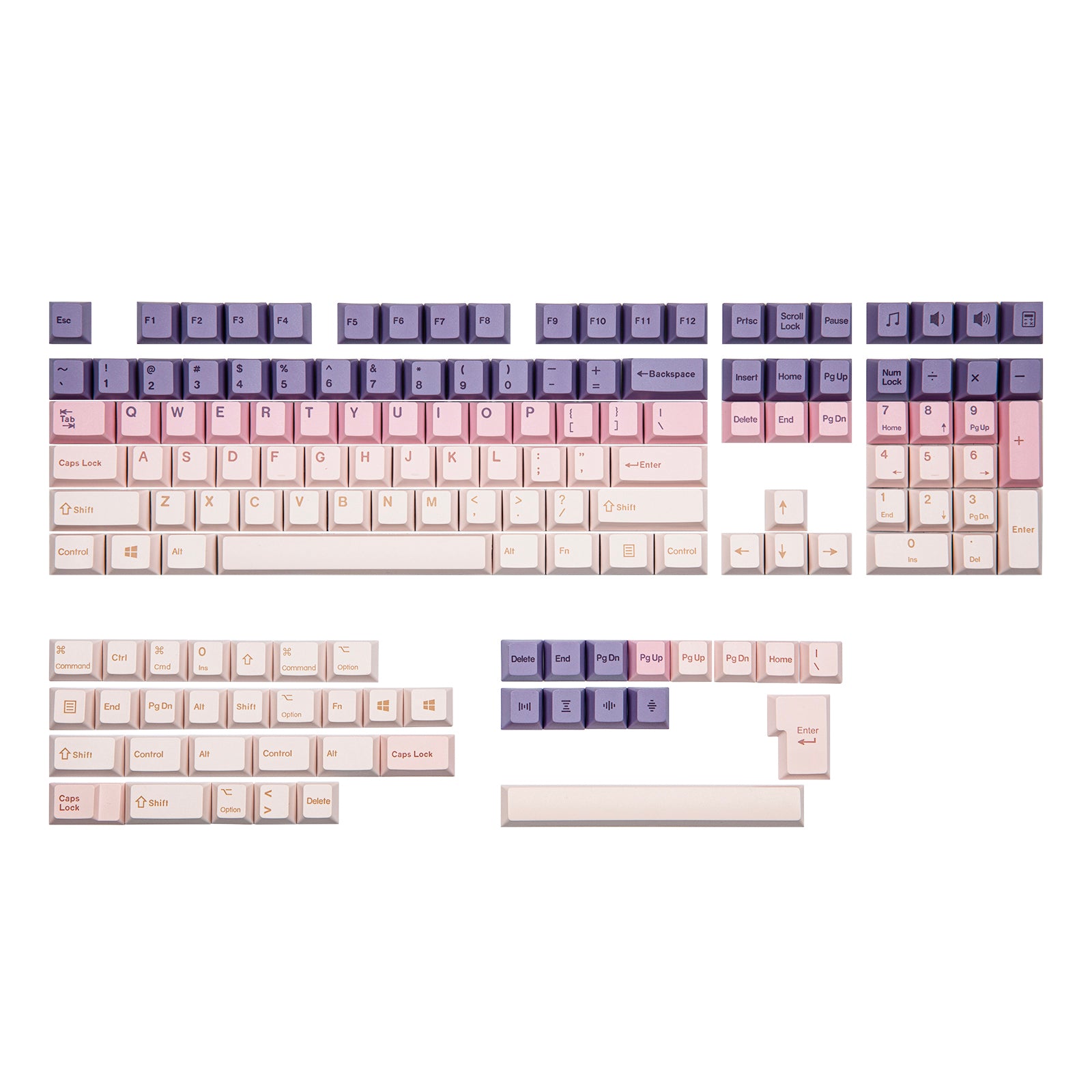 Lavender Jade Keycaps for Mechanical Keyboards