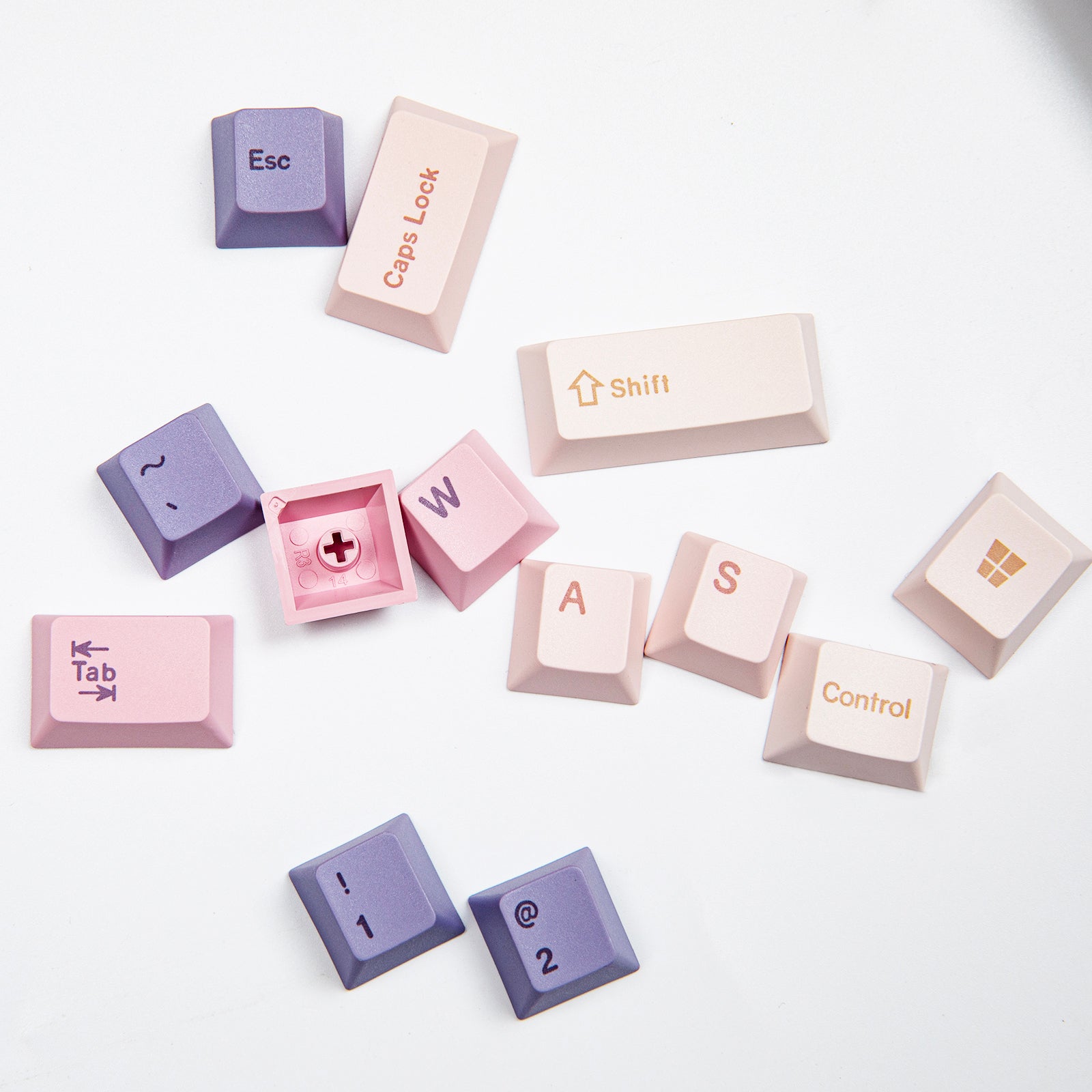Lavender Jade Keycaps for Mechanical Keyboards