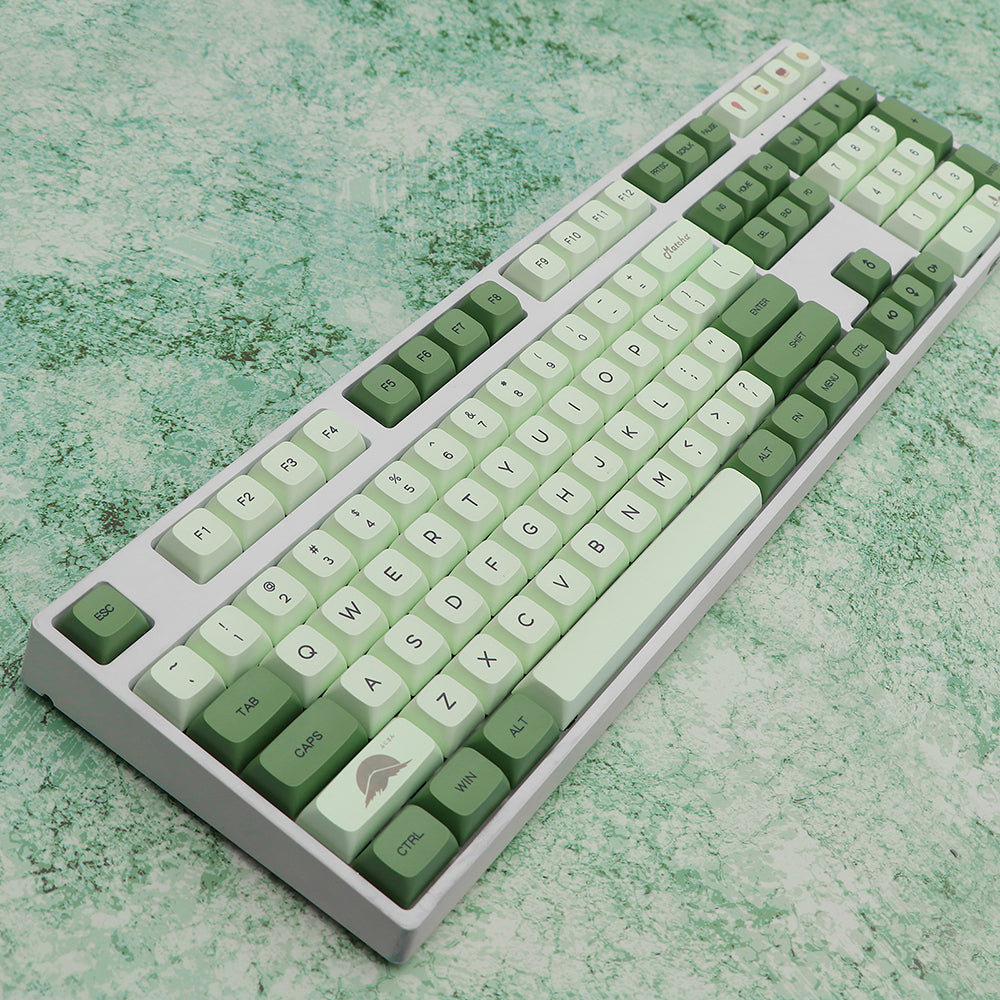 Matcha-Themed Keycap Set for Mechanical Keyboards