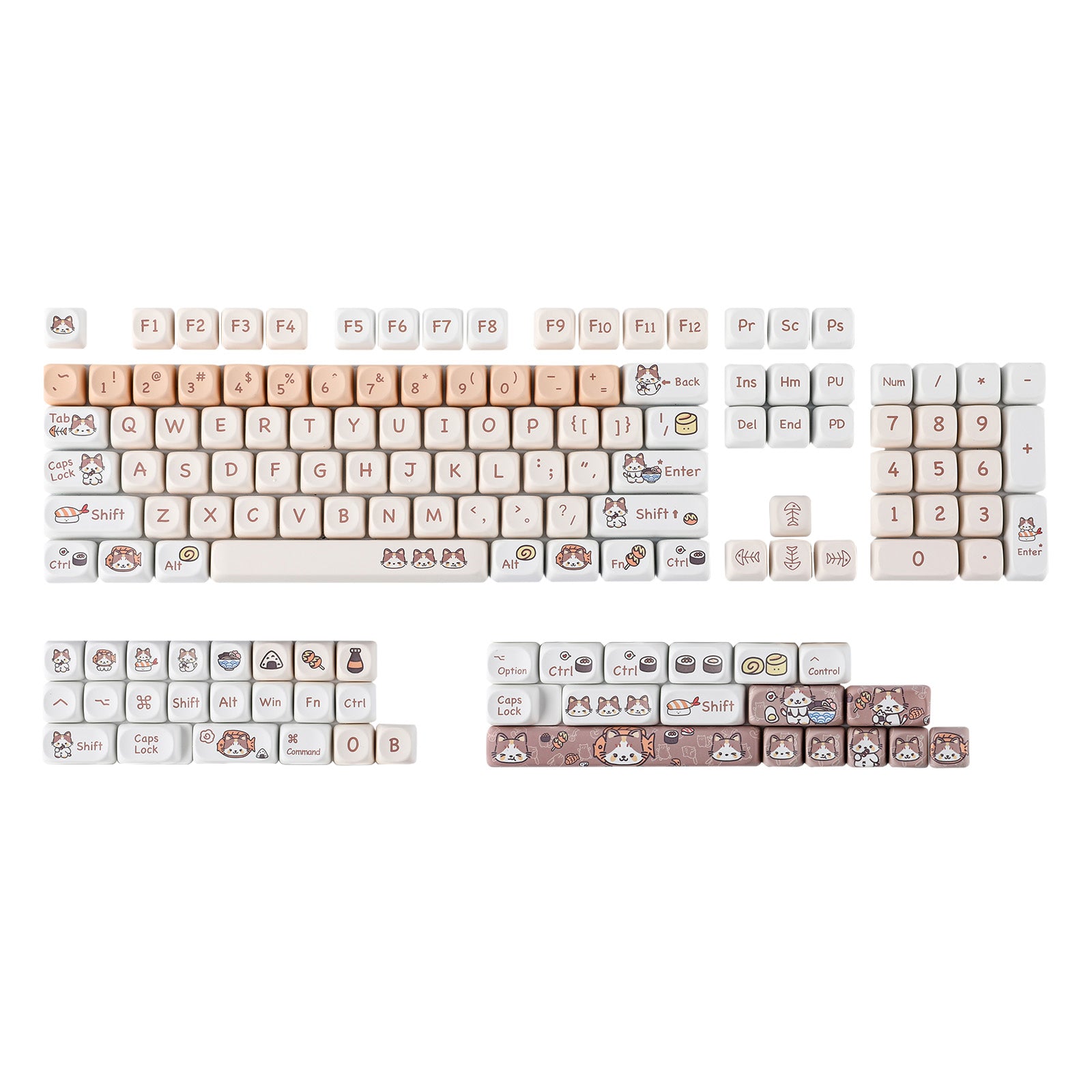 Epomaker Meow Sushi Keycaps for Custom Keyboards