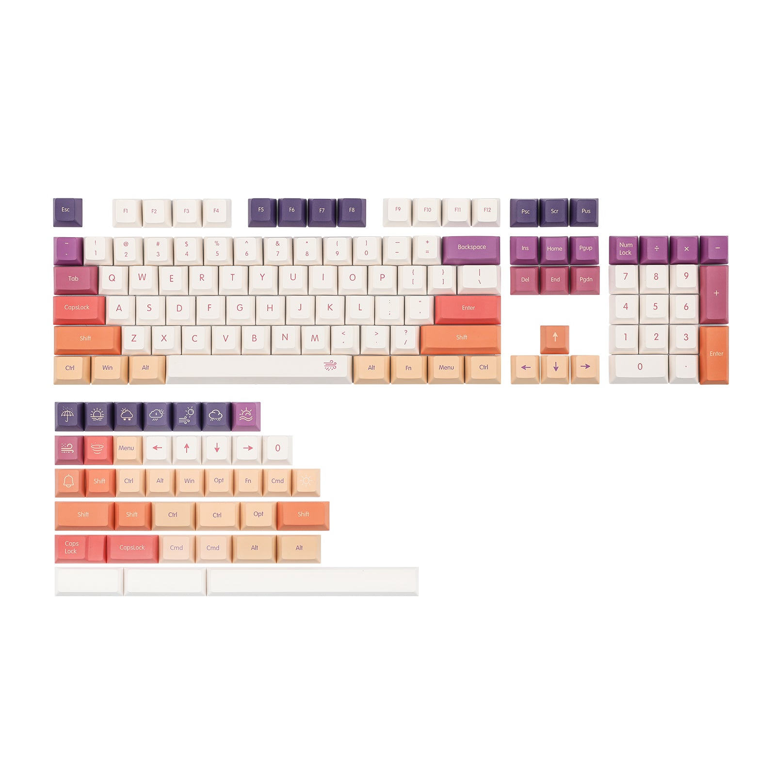 EPOMAKER Mist Clouds Keycaps for Custom Keyboards