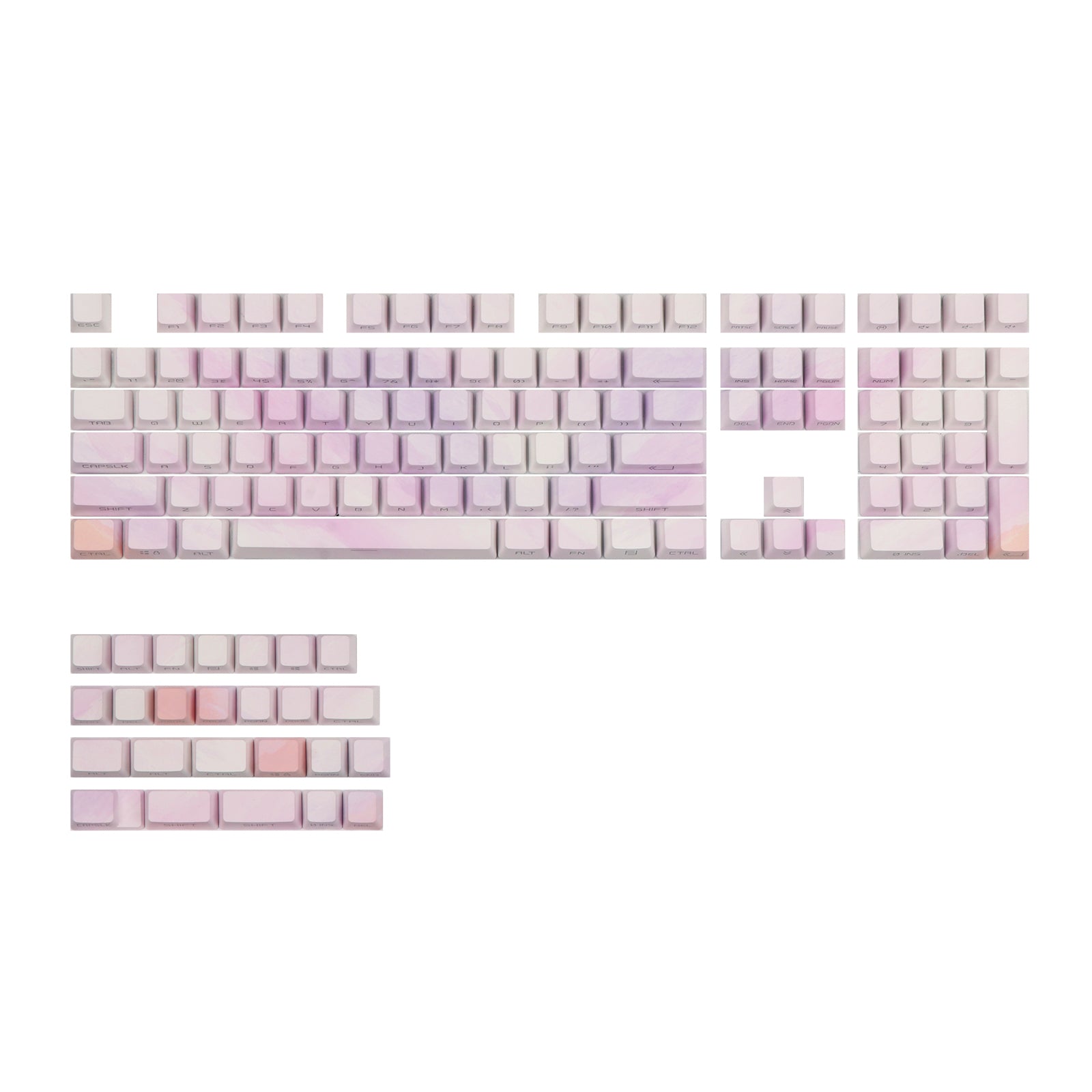 Peach Sunset Keycaps for Mechanical Keyboards