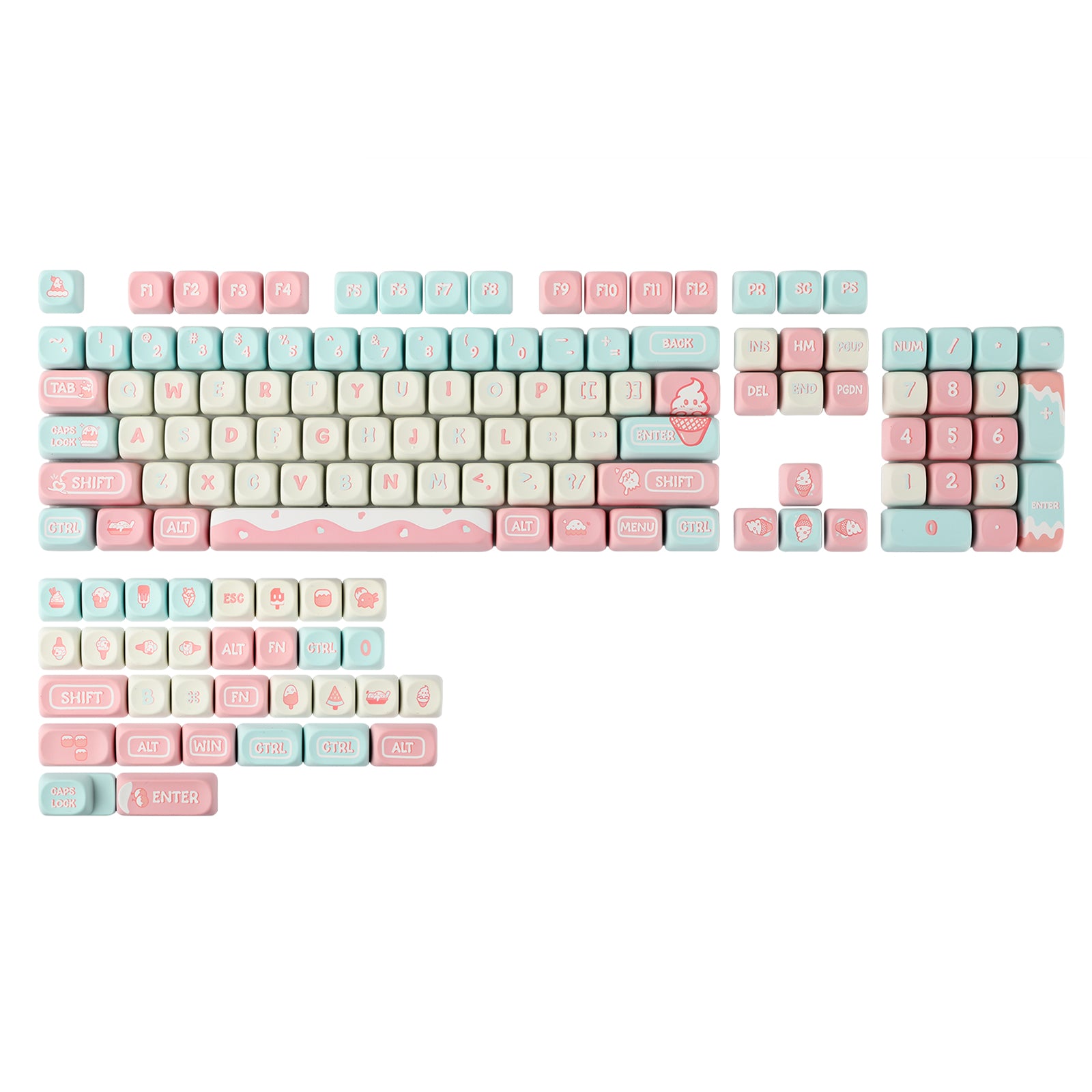 Ice Cream Dream Keycaps by KiiBOOM